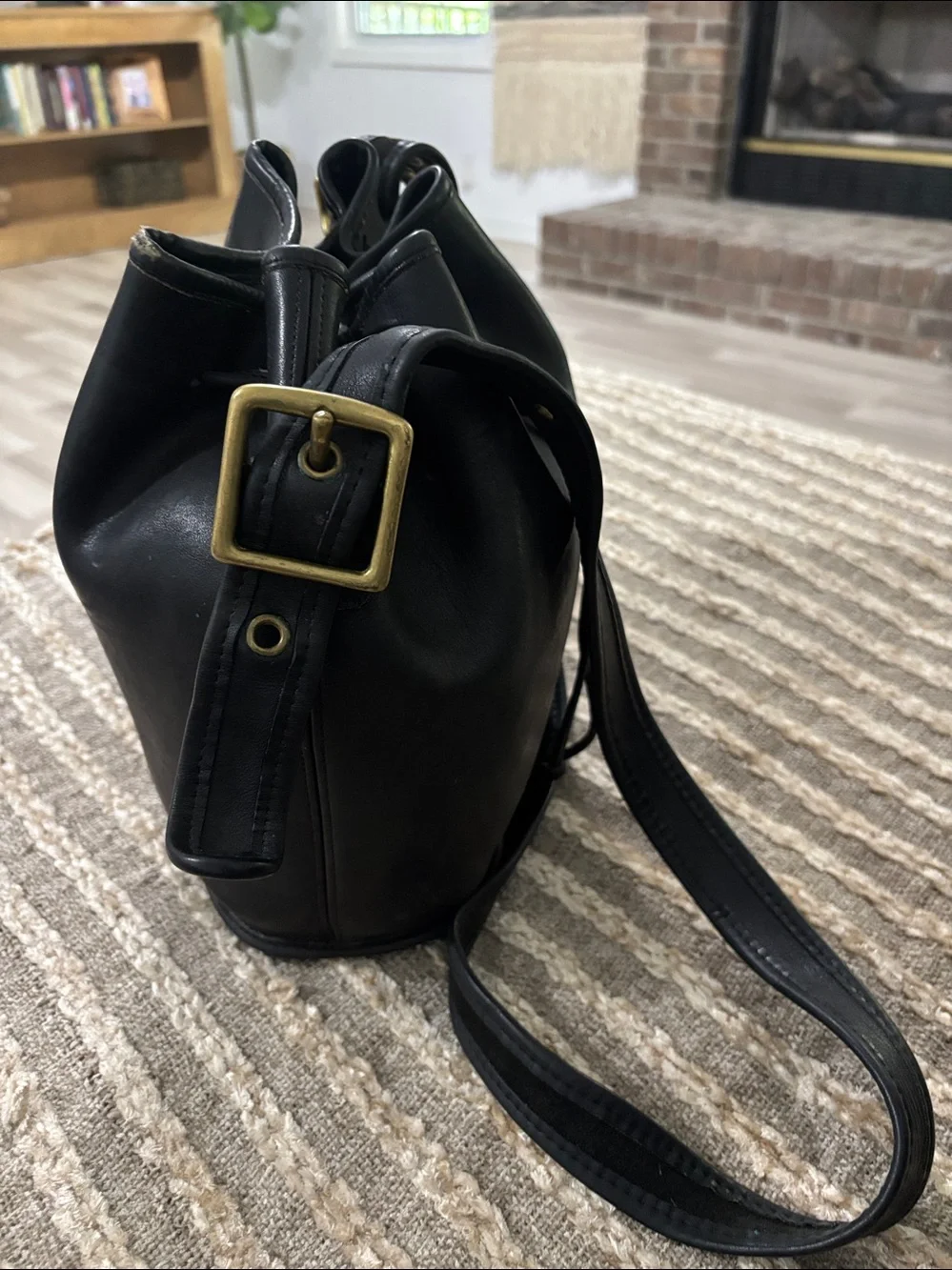 COACH Lula's Legacy Bag Black Leather Shoulder Bag 90s Made in USA